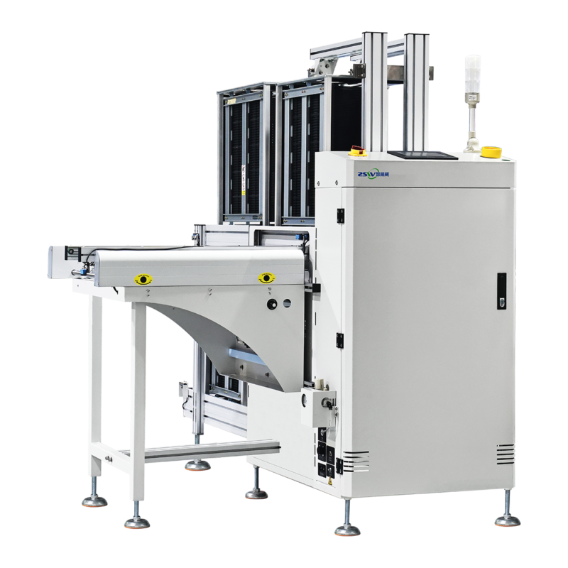 Right angle up and down plate machine